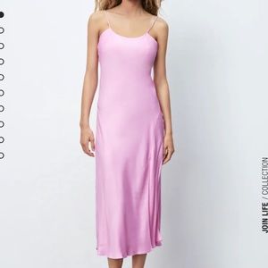 RARE Bubblegum Pink Zara Slip Dress w/ Tags Size S